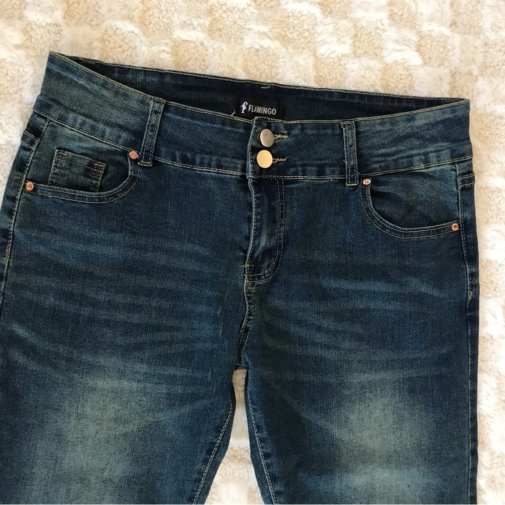 Flamingo Y2k Style Jeans - Picture 3 of 9